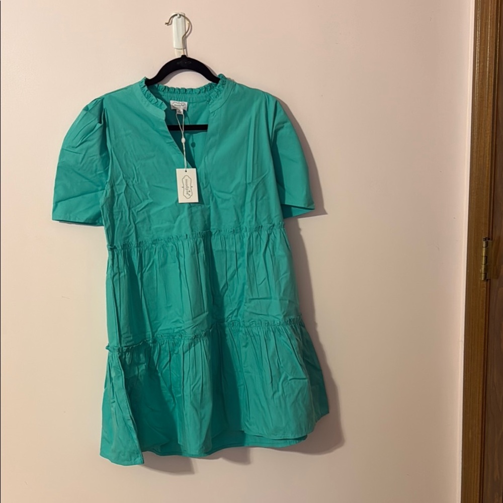Mud Pie mint green V-Neck Dress